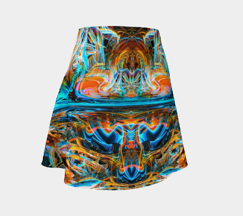 AS ABOVE SO BELOW FLARE SKIRT spandex blend skirt