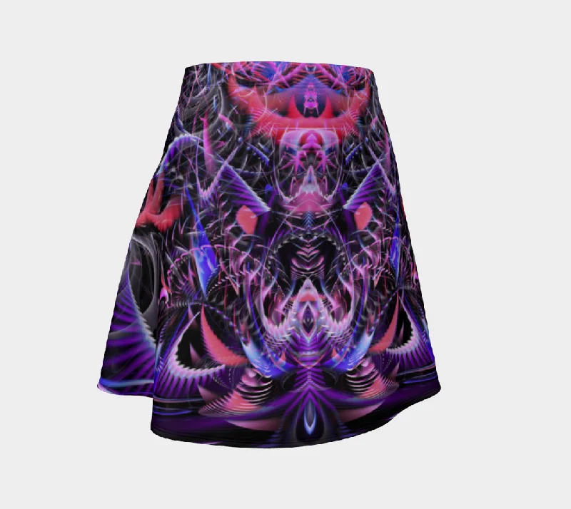 FRACTAL ENTANGLEMENT FLARE SKIRT chiffon skirt airy