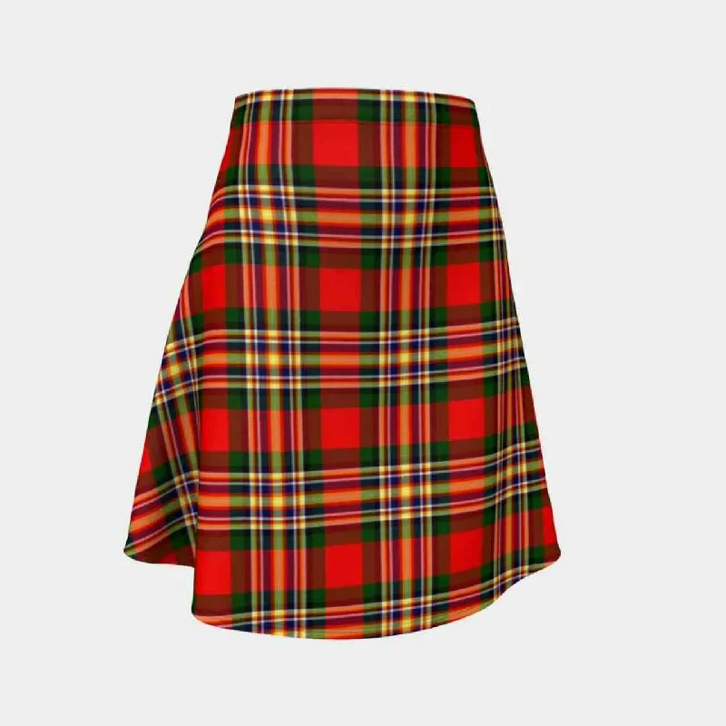 MacGill Modern Tartan Flared Skirt leather skirt sleek