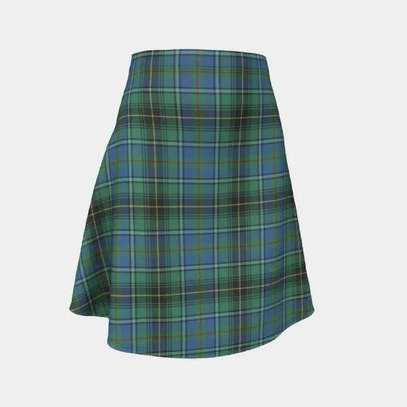 MacInnes Ancient Tartan Flared Skirt velvet skirt plush