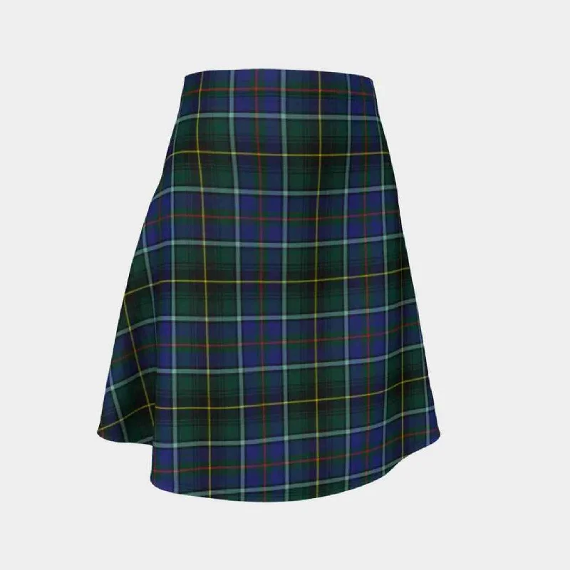 MacInnes Modern Tartan Flared Skirt high waist skirt