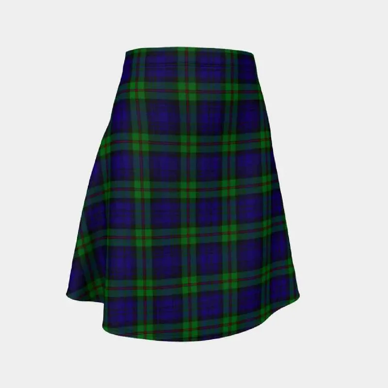 MacKinlay Modern Tartan Flared Skirt velvet skirt glossy