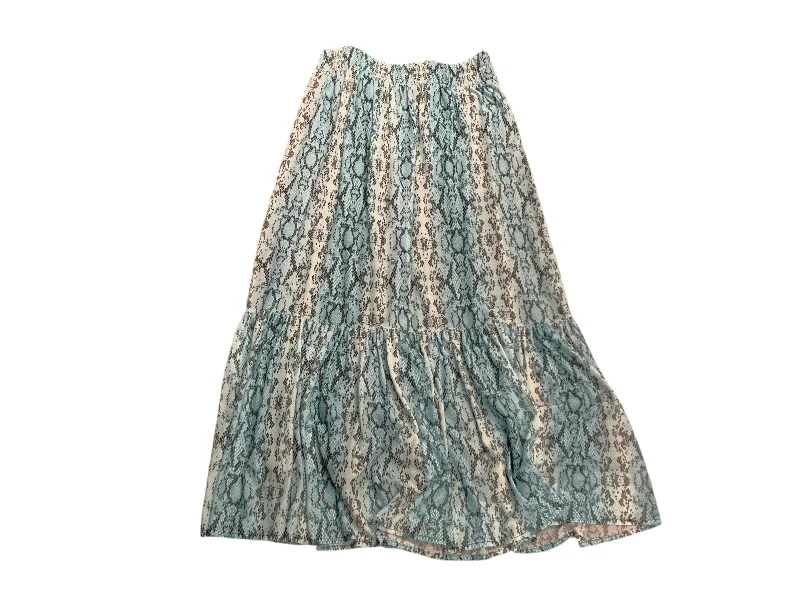 NWT Reba Women's Skirt Turquoise L button skirt front