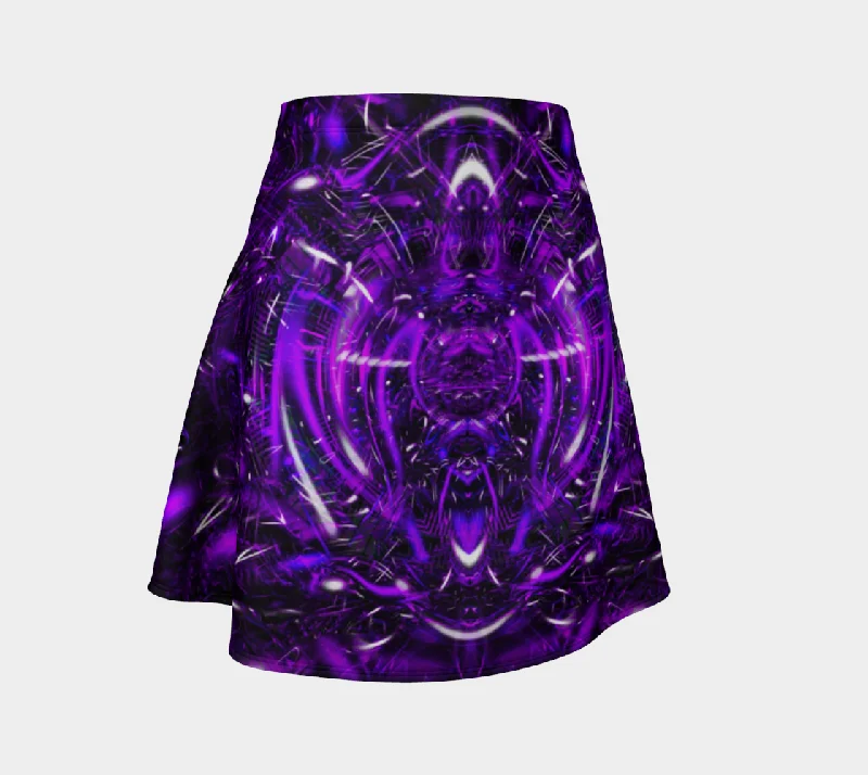 PURPLE PORTAL FLARE SKIRT patchwork skirt art