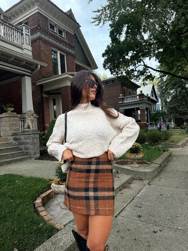 Valley Plaid Skirt relaxed fit skirt